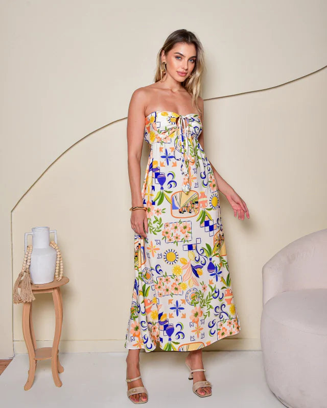 Vestido 2 em 1 Azulejo