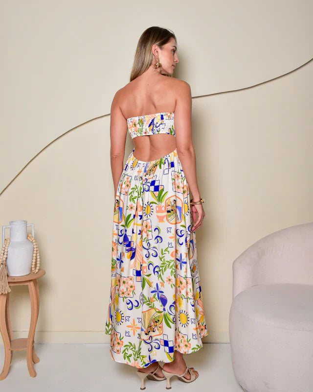 Vestido 2 em 1 Azulejo