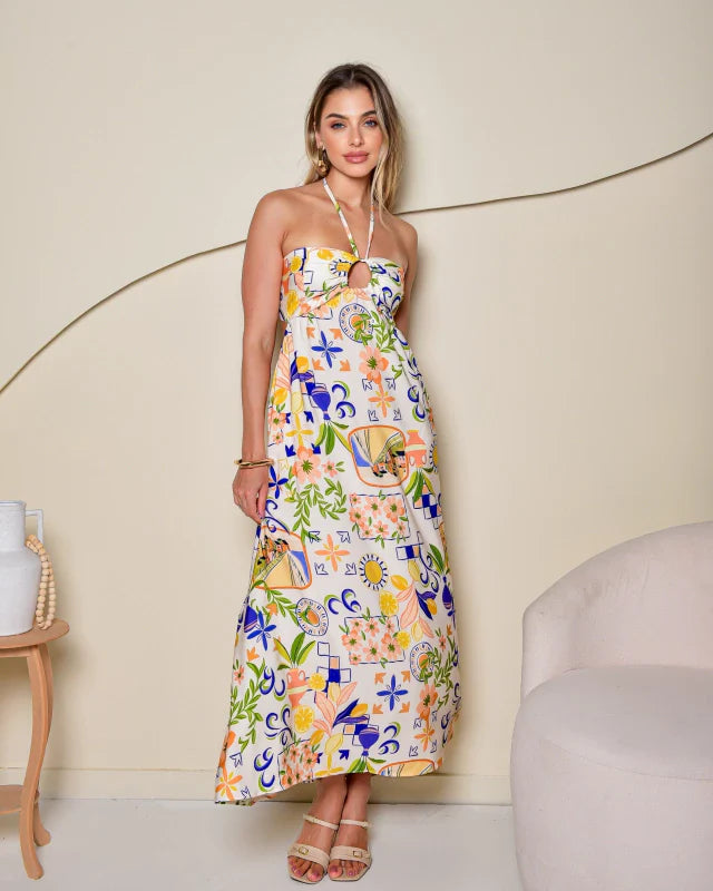 Vestido 2 em 1 Azulejo