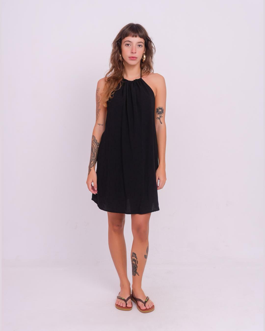 Vestido Essencial Marfim | Preto